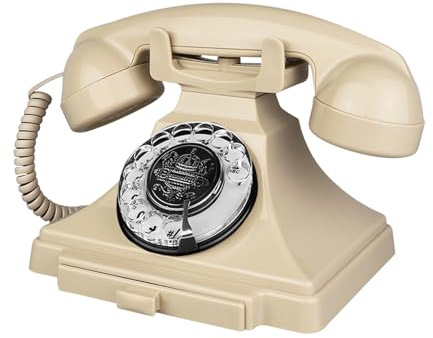Téléphone fixe rétro, téléphone filaire antique vintage, cadran rotatif des années 1930, téléphone décoratif à l'ancienne mode pour personnes âgées, téléphones rotatifs basiques pour la