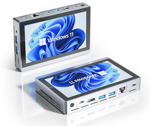 HIGOLEPC Mini PC Win 11 Pro Celeron N5095 Mini Computer with Fan,16GB DDR4,256GB ROM Mini PC with Screen Micro PC Full-Featured USB-C 4K 60Hz Triple Display Mini Gaming Computer WiFi 5.0 BT5.0