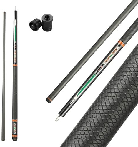 CROWN ME Billardqueue-Stick aus Kohlefaser, 12,5 mm Spitze, weicher Griff, Karbonfaser-Queue, Gewicht 567 g, Billard-Queuestab, 147,3 cm