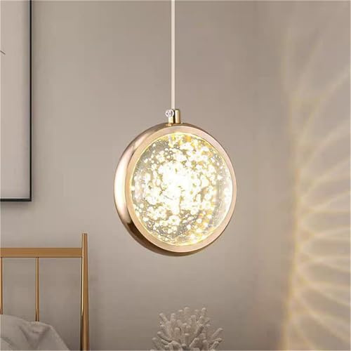 WQCSH Modern Einfachheit Kronleuchter Schlafzimmer Bettkopf Dekorieren Original Persönlichkeit Kunst Atmosphäre Einzeln Lange Aufhängung Blasen Kleiner Leichter Luxus Verstellbares Heben und Senken