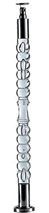 DLAZUM Balaustres de Cristal acrílico Transparente para escaleras, Conector Ajustable y Soporte de Suelo con Kit de Tornillos, Poste de barandilla para escaleras de Caracol para Pasillo, Loft (Esti