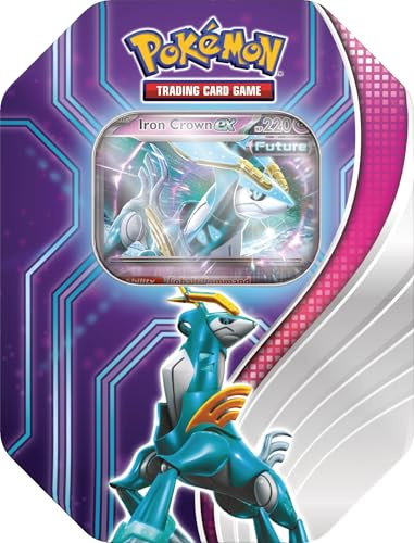 Pokémon TCG: Paradox Destinies Tin - Iron Crown ex (1 Foil Promo Card & 4 Booster Packs)
