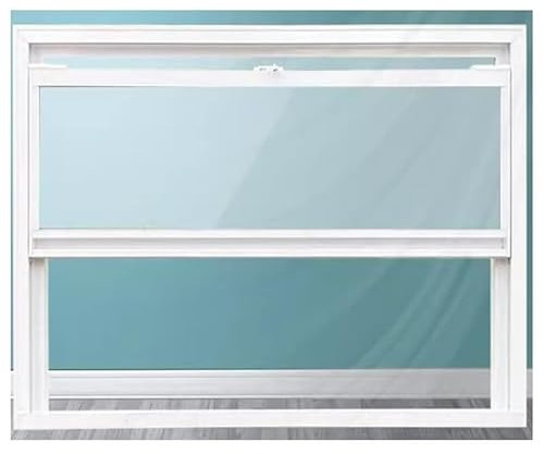 Schiebefenster Kippfenster, Weißes Flächenbündiges Fenster, Mit Gehärtetem Glas Servicefenster Imbisswagen, Vertikal Hebe- Größenanpassung Lamellenfenster(55X50CM)