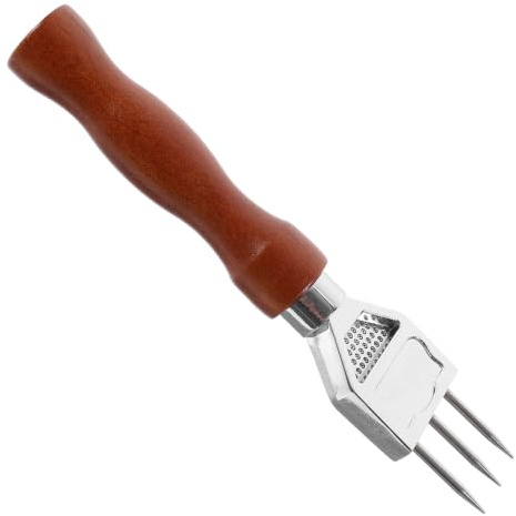 ABOOFAN Picahielos de Acero Inoxidable Mango de Madera Estilo Japonés | Herramienta para Romper Hielo, Trituradora de Hielo de Barra, Color Marrón, Uso en Coctelería