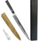 Qavi Yanagiba Chef Knife - Japanese Style Single Bevel Sashimi Knife, 34 Layers Damascus Steel Blade with VG10 Core and Ebony Wood Handle Kitchen Knife, 27cm Sharp Tool for Slicing & Filleting Fish