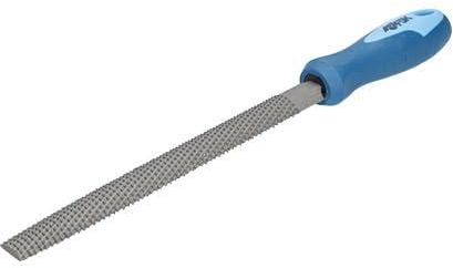 Escofina media caña 150 mm, diseño ergonómico, acero de alta durabilidad, ideal para dar forma y acabado en trabajos de carpintería.