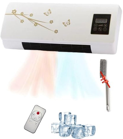 2-in-1 Ductless Portable Wall Air Conditioner, Climafy Split Max Air Conditioner Wall Mount, Super Quiet Smart Fast Cooling/Heating for Living Bedroom Office (TYPE-C)