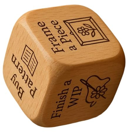 Generisch Quilter, cubo di decisione in legno, 6 lati, per lavori di bricolage, per scorta di e idee per ricamo, per principianti, per donne, appassionati, lavori a maglia, a casa, viaggi