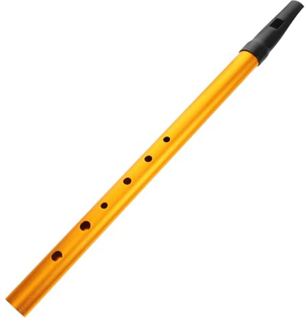 SAFIGLE Irische 6-loch Blockflötenpfeife aus Aluminiumlegierung in C-dur Anfängerfreundliches Kleiner Musikinstrument mit Mundstück und Stoffbeutel für Übung und Unterwegs