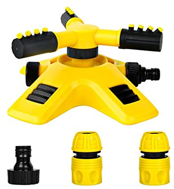 Arroseur de pelouse de jardin automatique 360 ​​degrés rotation cour jardin grande surface arroseur d'eau Irrigation pulvérisateur d'eau(Set 1)