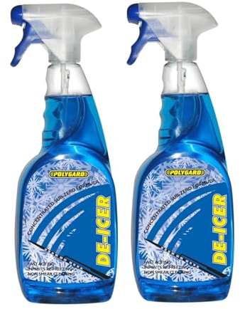 Prostko 2 x De-Icer Trigger Spray 750ml, Fast Acting, Concentrated Sub-Zero Formula, Non-Smear Cleaning, Inhibits Re-Freezing, Windshield Frost Remover