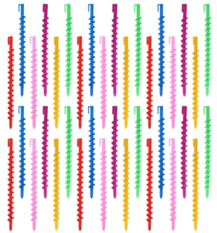 BATHVEVE Lot de 40 Bigoudis Spirale en Abs pour Cheveux Longs, Design Protecteur pour Santé Capillaire, pour Salons et Coiffure Personnelle Couleur Aléatoire