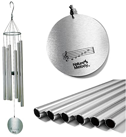 NATURE'S MELODY - Aureole Tunes Klangspiel, ca. 42 Zoll / ca. 106 cm, silberfarben