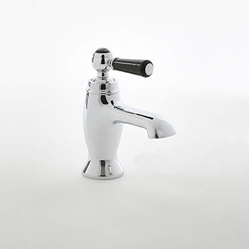 Milano Elizabeth Mono Bathroom Basin Mixer Tap Lever Handle - Chrome Black