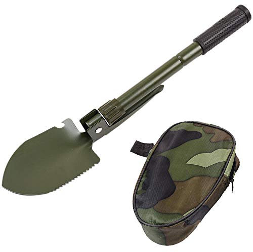 Outils de jardin Militaire Portable Pelle Pliante Multifonction En Acier Inoxydable Survie Bêche Truelle Camping Outil De Nettoyage En Plein Air-Vert