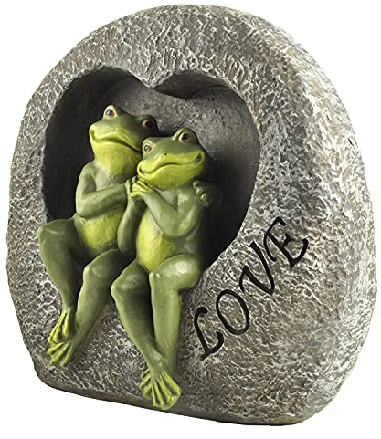 DurableDelights Garden Sulpture Frog Lover Statue Cute Frog Decor for Outside, Gift of Garden Statues and Figurines Outdoors,7.09 Inch