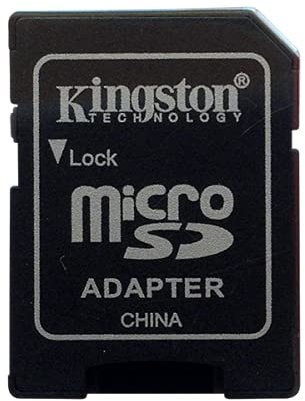 Original Kingston Technology 16GB/32GB/64GB/128GB Mini Genuine Micro SD Memory Card for Tablet, Mobile, Black (Adapter Only)