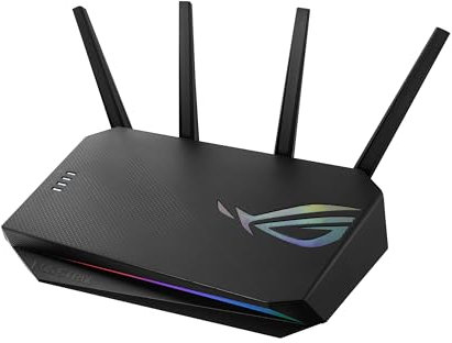 ASUS ROG Strix AX5400 WiFi 6 Gaming-Router (GS-AX5400) - dedizierter Gaming-Port, VPN Fusion, lebenslange kostenlose Internetsicherheit, Instant Guard, AiMesh, Adaptive QoS, Port-Worwarding, Aura RGB