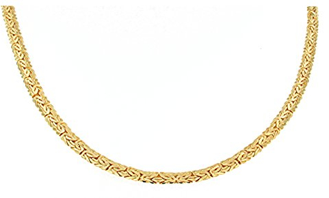 Original italienische ovale Königskette vergoldet 7mm 45 cm Halskette Damen Herren Schmuck ab Fabrik tendenze Italy