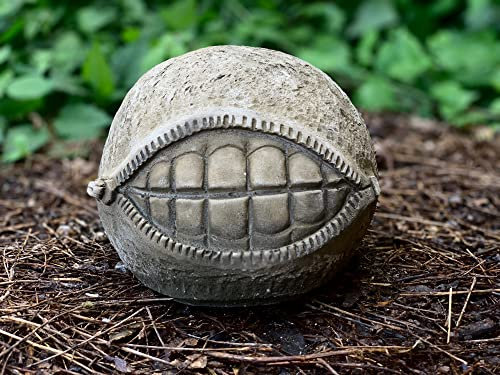 OLOMA Statue de visage souriant Zippy Décoration de jardin Buste de ciment Sculpture moderne pour la maison Figurine minimaliste Cadeau unique Sculpture de visage d'extérieur Décoration Sphère Boule