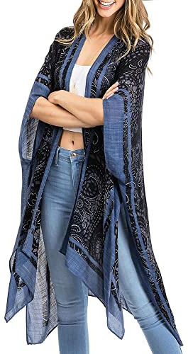 Spicy Sandia Women's Boho Kimono Cardigans Beach Cover Ups Swimsuit Bathing Suit Coverup Tropical Vacation Coachella Outfits