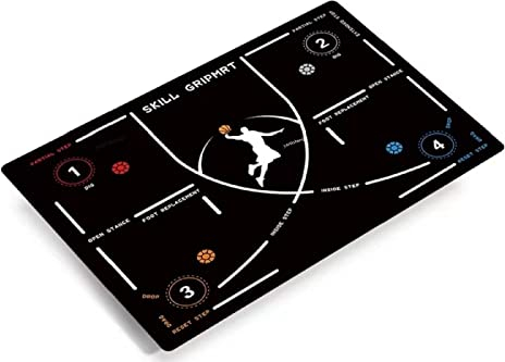 Generic Basketball-Trainingsmatte, rutschfeste, normale Trainingssystemdecke, geräuschlose Sport-Hilfsrequisiten, Trainings-Paceball-Kontrollspieler-Ausrüstung (120 x 86 x 0,4 cm), Schwarz