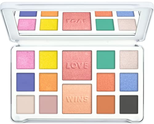 Catrice WHO I AM Eyeshadow & Face Palette, Lidschatten, Nr. C01, Mehrfarbig, 14 Farben, Expressergebnis, schimmernd, vegan, ohne Mikroplastikpartikel, Nanopartikel frei, ohne Parfüm, 1er Pack (23.8g)