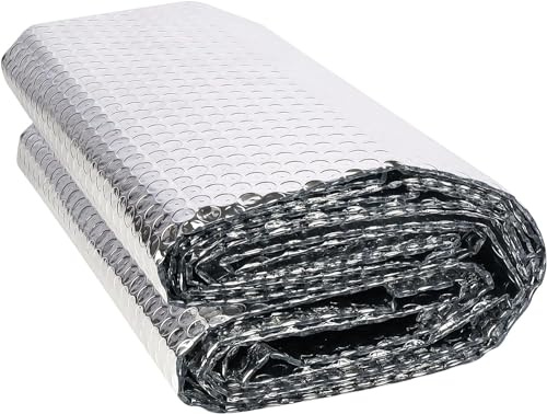 Storystore Aluminisierte Isolierfolie 60cm x 3m, 3mm Dicke Isolierung Dämmfolie Doppelseitige Alu-Luftpolsterfolie Heizkörper Reflexionsfolie für Fahrzeuge, Dächer, Fenster, Rohre usw