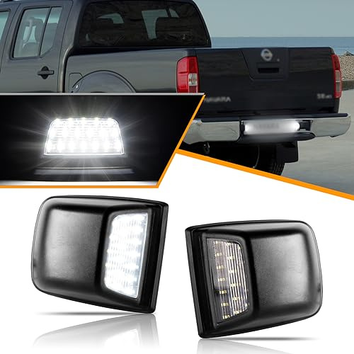 OZ-LAMPE 2 piezas Lámpara de matrícula LED, luces de matrícula LED para Nissan Navara D40 Frontier 2005-2007, Canbus Ningún error