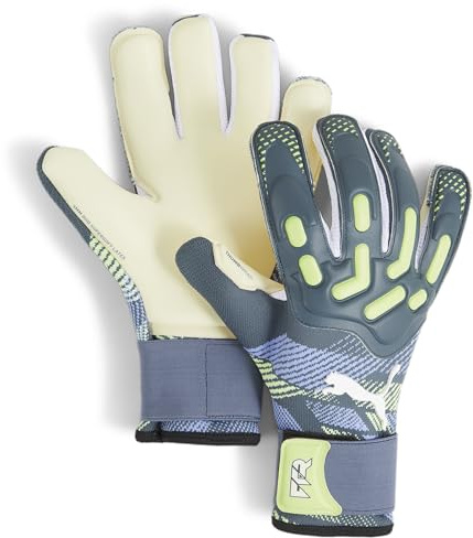 PUMA Erwachsene FUTURE Pro Hybrid Torwarthandschuhe 8 Gray Skies Fizzy Apple Yellow