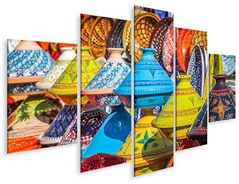 islandburner cuadro sobre lienzo Tajines mercado Marrakech Marruecos África cuadros murales carteles