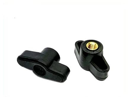 Flügelmuttern Schmetterlings-Handmuttern, Schmetterlingsmutter 5 Stück/Los M4 M5 M6 M8 35# T-Typ Pflaumen-Bakelit-Handspannmuttern Schwarze Rändelmuttern Klemmknopf Manuelle Mutter Flügelmuttern (Farb