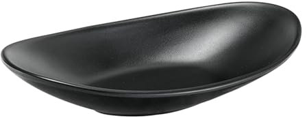 DAZZLUXE Vassoio Ovale per Gioielli e Cosmetici, Vassoio da Toeletta Nero, Adatto per Barbecue, Chiavi (21,1 x 11 x 4,3 cm)