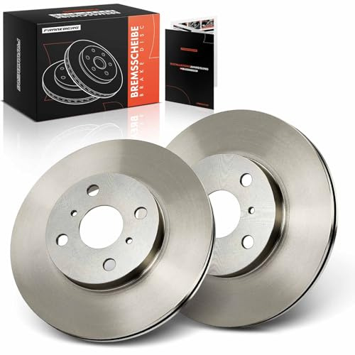 Frankberg Bremsscheibensatz inkl. 2x Bremsscheiben Vorne Belüftet Ø255mm Kompatibel mit Yaris Verso P2 Yaris P1 MR 2 III ZZW3 Yaris Verso Van Replace# 4351252040,4351217130