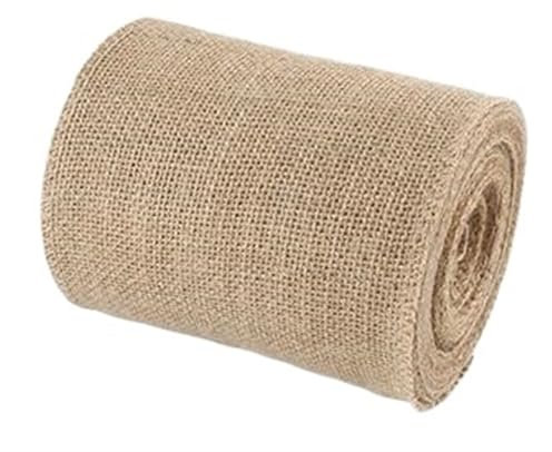 20 m natürlicher Jute-Stoff, Jute, 3–30 cm Rolle, Sackleinenband, Rolle, Jute, Tischläufer, Hochzeit, Party, Zubehör, Frühlingsdekoration (Farbe: Breite 15 cm, Größe: 20 m)