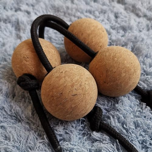 LVYUDS Hölzerner Rhythmus-Kashaka, Doppelball-Schlaginstrument, Rhythmus-Rhythmischer Ball, Begleit-Aslatuas-Instrument