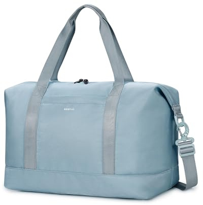 ECOHUB Sac de Voyage 40x30x20 Ryanair, Pliable Bagage Cabine, Léger Sac à Main, Weekend avec Pochette Humide Amovible pour Homme Femme, Sac Cabine Avion Imperméable Bagage a Main 20L (Gris)