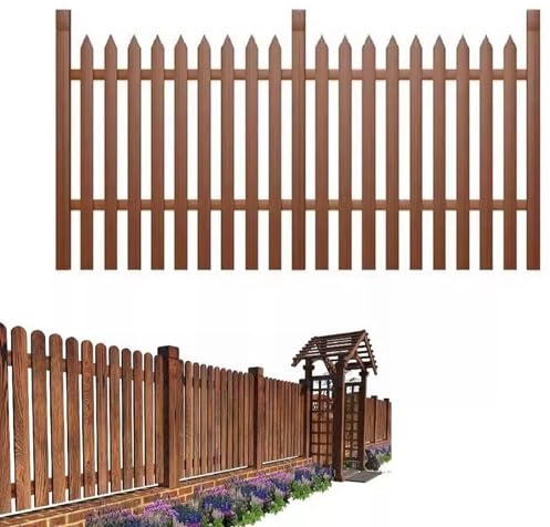 Bordure de Clôture de Jardin en Bois à 2 Panneaux Bordure de Paysage Extérieure en Bois Bordure Décorative pour Cour, Patio, Allée, Entretien de La Cour,39.4 H