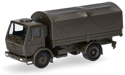 747073 H0 Mercedes-Benz NG LKW 5t Pritschen-LKW mit Rundplane 2achs Bundeswehr