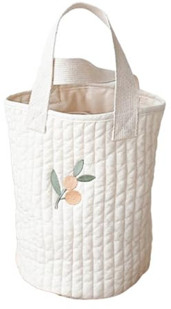 LUCKGONI Gesteppte Wickeltasche mit Stickerei, große Kapazität, Mama-Tasche, Handtasche, Baumwolle, Reise-Kinderwagen-Aufbewahrungstasche für Damen