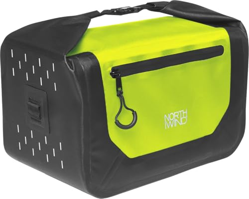 NORTHWIND TRUNKBAG ONE4ALL GELB/SCHWARZ (wasserdichte Gepäckträgertasche, Rollverschluss, Flexible Befestigungsoptionen, reflektierende Prints, Abnehmbarer Schultergurt)