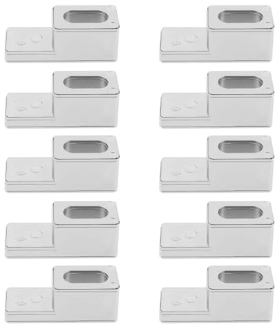 YINETTECH Lot de 10 Supports de Panneau de Douche en Verre de 6 Mm en Plastique ABS Chromé Clip de Retenue pour Fixation de Porte de Salle de Bain