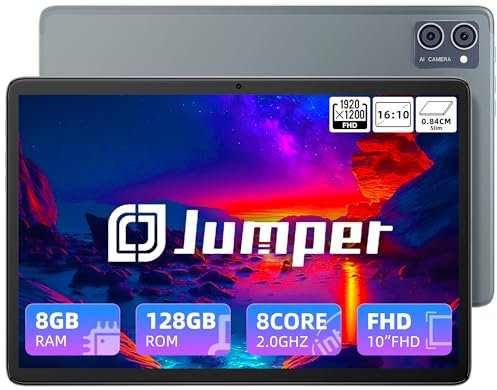 10 inch Android Tablet,128GB ROM 8GB RAM, FHD IPS 1920x1200 Pixel, MT8183 Octa-Core Processor, 6000mAh Battery, (5MP+13MP) Camera, Bluetooth 5.0, WIFI, EZpad M10SE Tablets for Kids Students Work