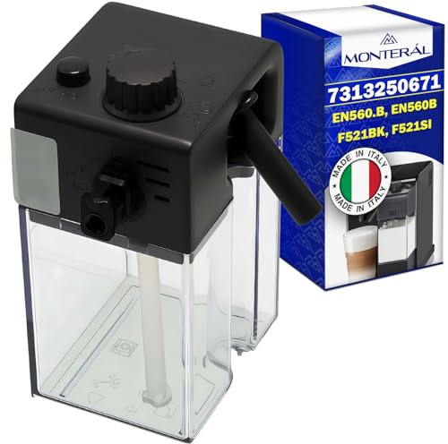 Contenedor Leche Cafetera Capsulas 7313250671 para DeLonghi para Nespresso | Lattissima Touch Animation EN560.B EN560B F521BK F521SI - Garantía de 10 Años - MONTERAL