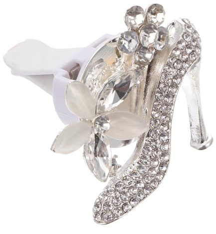 SWETRACE Auto Lufterfrischer Clip High Heel Design Silber Aromatherapie Vent Clip für Auto Luftausströmer Praktisches Autozubehör mit Duftfunktion Kompatibel mit Verschiedenen Lüftungen