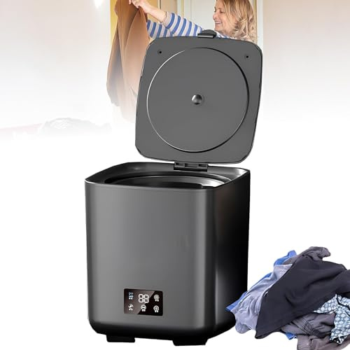 Lavatrice portatile, completamente automatica, compatta con tubo di scarico, velocità regolabili e controllo touch LCD, ideale per casa, appartamento, appartamento e dormitorio