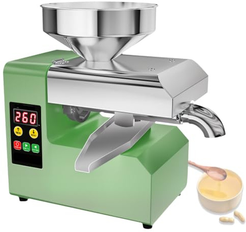820w/1100w Oljepress, Oljepress I Rostfritt StåL Med Digital, BorstlöS Motor, FöR JordnöTter, Sesam, LinfröN, ValnöTter, Solros, Varm-/Kallpressning R6S