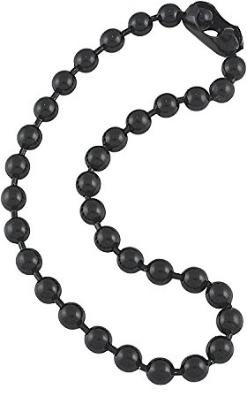DragonWeave 9.5mm Extra Large Gunmetal Steel Ball Chain Mens Necklace with Extra Durable Color Protect Finish - 16 inches