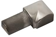 Viertelkreis Edelstahlschiene Fliesenschiene Edelstahl V2A 10mm | Viertelkreis-Eckstück aus Edelstahl V2A für einen sauberen Profilabschluss, passend für ein 10-mm-Profil.