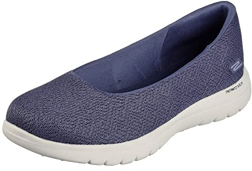 Skechers Women's On-the-go Flex Wonderous Pumps,Navy Textile Trim,7 UK